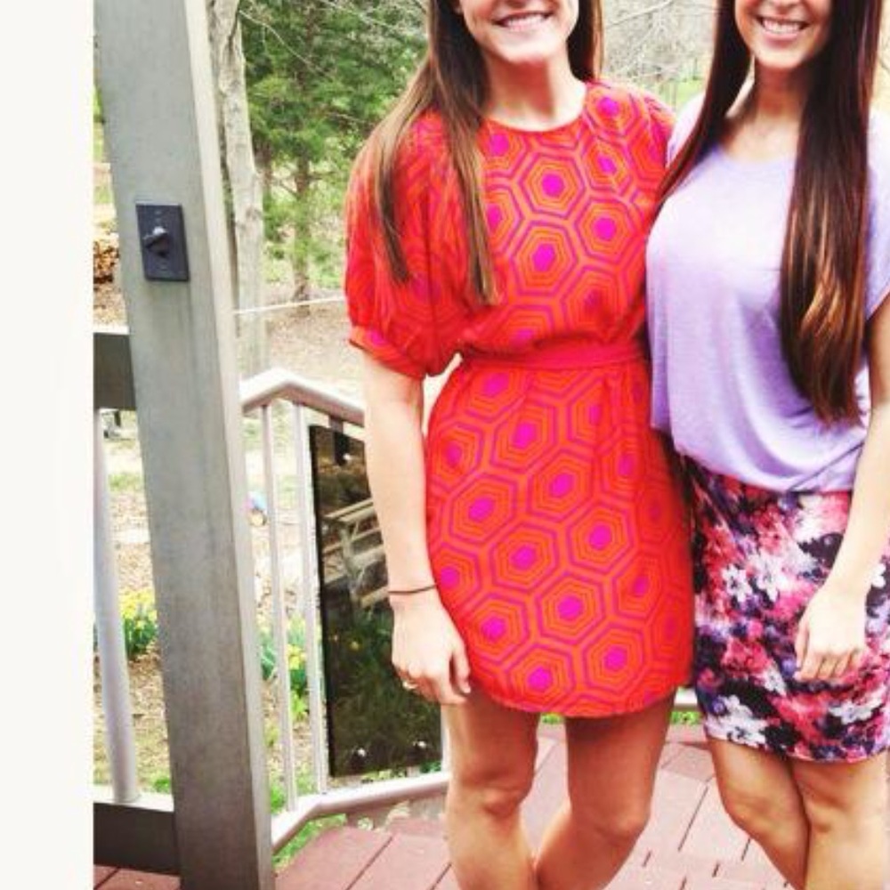 Adorable purple and orange vintage colored dress